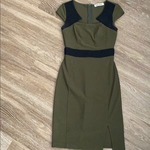 Olive green Tobi work dress